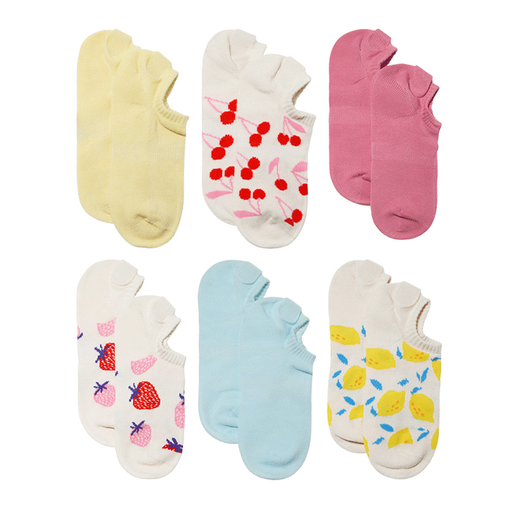SUMMER & ROSE Women's 6 Pack Arches Low-Cut Heel Sock Set - Shoe Size 6-10 - NWT